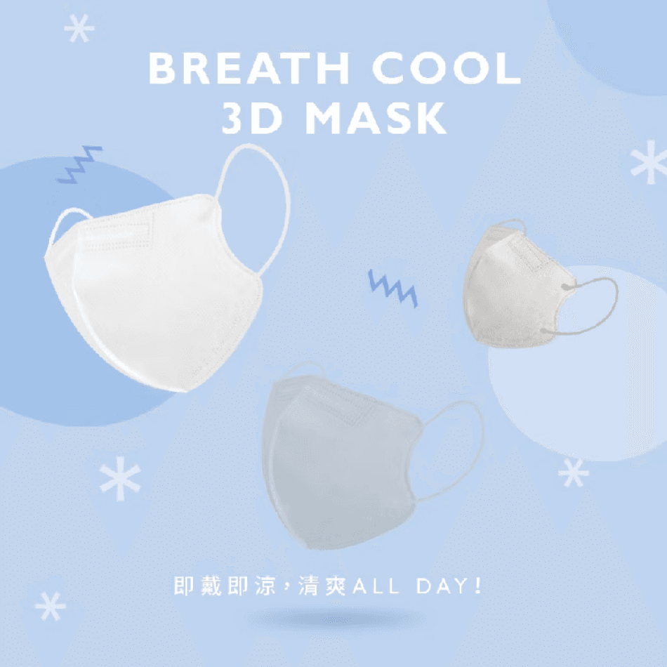 COMFIZ 康菲 3D 立體口罩配戴與臉型修飾示意
