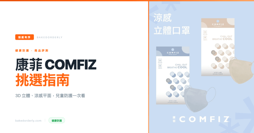 COMFIZ 康菲口罩 3D 立體涼感平面款式挑選指南封面圖