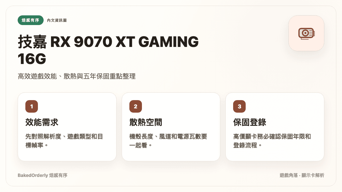 Gigabyte Radeon RX 9070 XT performance cooling warranty infographic