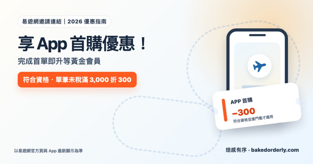 易遊網享 App 首購優惠、完成首單即升等黃金會員說明封面