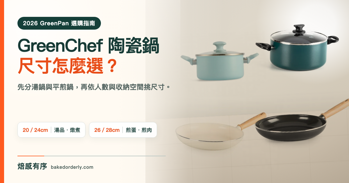 GreenChef Sandstone、Prime 與東京木紋四款陶瓷不沾鍋比較封面圖