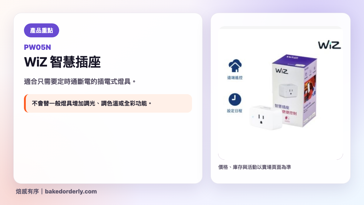 Philips WiZ PW05N 智慧插座產品重點圖
