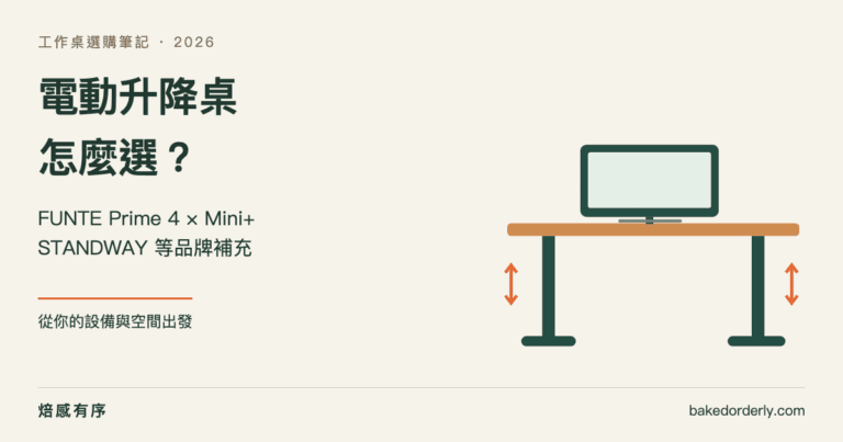 FUNTE 升降桌 Prime 4、Mini+ 與台灣品牌比較封面圖