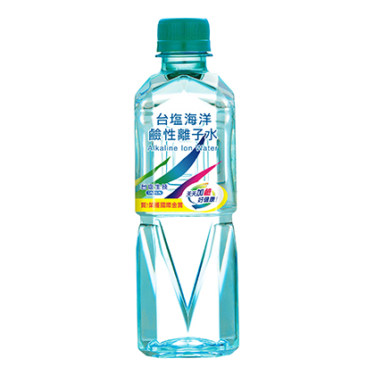 台鹽 海洋鹼性離子水 420ml 瓶身官方產品圖